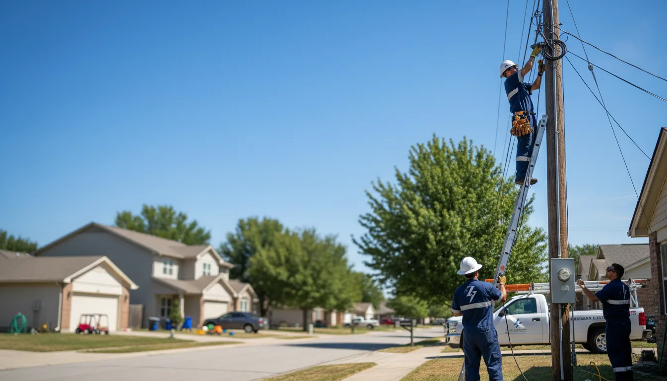 Residential electrician providing installation services in Gilchrist, TX